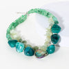 Wholesale Jewelry Retro Irregular Geometric Plastic Resin Organic Glass Beaded Necklace With Electroplating