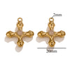 Wholesale Jewelry Retro Light Luxury Tiger Eye Stone Cross Pendant Titanium Steel Chain