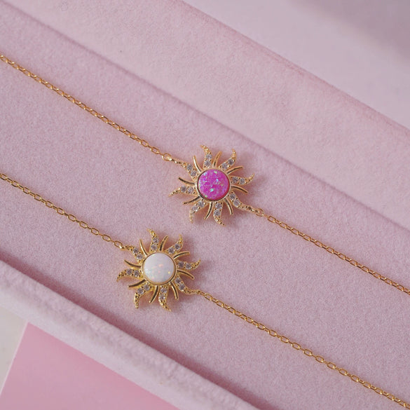 Wholesale Jewelry Retro Literature And Art Style Geometric Copper Opal Zircon Pendant Necklace For Women