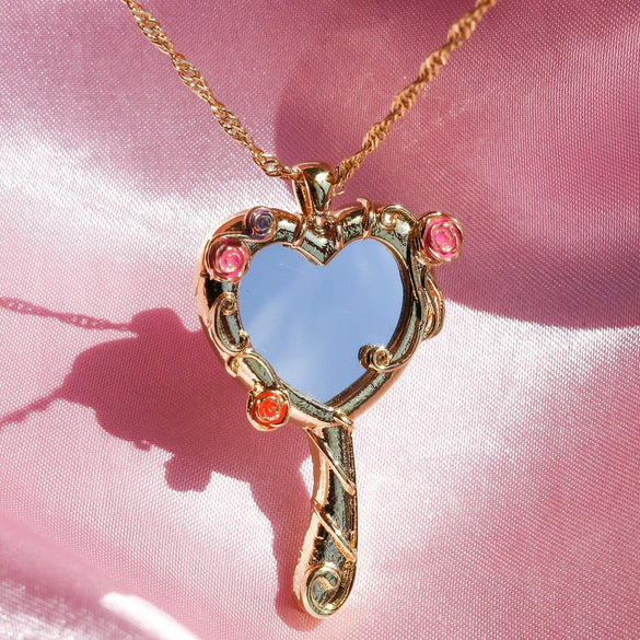 Wholesale Jewelry Retro Literature And Art Style Geometric Copper Opal Zircon Pendant Necklace For Women