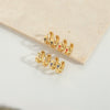 Wholesale Jewelry Retro Minimalist Geometric Copper Electroplated Cross Design Women's Earrings