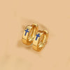 Wholesale Jewelry Retro Minimalist Geometric Copper Electroplated Cross Design Women's Earrings