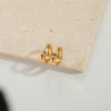 Wholesale Jewelry Retro Minimalist Geometric Copper Electroplated Cross Design Women's Earrings