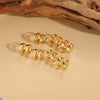 Wholesale Jewelry Retro Minimalist Geometric Copper Electroplated Cross Design Women's Earrings