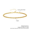 Wholesale Jewelry Retro Minimalist Geometric Copper Gold Plated Bracelet Suit