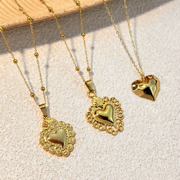 Wholesale Jewelry Retro Minimalist Ushaped Stainless Steel And Titanium Steel Pendant Necklace With Cross Chain Electroplated