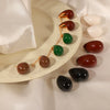 Wholesale Jewelry Retro Natural Style Copper Enamel Glaze Water Drops Hollow Earrings For Women