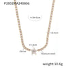 Wholesale Jewelry Retro New Geometric Star Pendant Necklace Encrusted With Zircon 316L Stainless Steel 18K Gold Plated