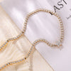 Wholesale Jewelry Retro New Geometric Star Pendant Necklace Encrusted With Zircon 316L Stainless Steel 18K Gold Plated