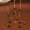 Wholesale Jewelry Retro Niche Style Flower Shape Natural Stone Beaded 316L Stainless Steel Chain Electroplated