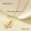 Wholesale Jewelry Retro Ocean Style Pirate Ship Stainless Steel Anchor Necklace Inlaid With Zircon Electroplated