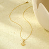 Wholesale Jewelry Retro Ocean Style Pirate Ship Stainless Steel Anchor Necklace Inlaid With Zircon Electroplated