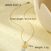 Wholesale Jewelry Retro Ocean Style Pirate Ship Stainless Steel Anchor Necklace Inlaid With Zircon Electroplated