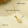 Wholesale Jewelry Retro Ocean Style Pirate Ship Stainless Steel Anchor Necklace Inlaid With Zircon Electroplated
