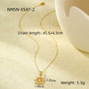 Wholesale Jewelry Retro Ocean Style Pirate Ship Stainless Steel Anchor Necklace Inlaid With Zircon Electroplated