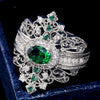 Wholesale Jewelry Retro Palace Style Copper Ring With Geometric Pattern And Zircon Design For Women