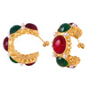 Wholesale Jewelry Retro Palace Style Geometric Titanium Steel 18K Gold Plated Earrings