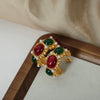 Wholesale Jewelry Retro Palace Style Geometric Titanium Steel 18K Gold Plated Earrings