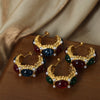 Wholesale Jewelry Retro Palace Style Geometric Titanium Steel 18K Gold Plated Earrings