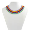 Wholesale Jewelry Retro Personality Geometric Rice Beads Woven Necklace Set With Electroplating For Women