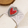Wholesale Jewelry Retro Personality Sacred Heart Alloy Pendant Necklace And Earrings With Electroplating