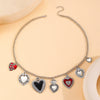 Wholesale Jewelry Retro Personality Sacred Heart Alloy Pendant Necklace And Earrings With Electroplating