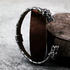Wholesale Jewelry Retro Pirate Style Double Wolf Head Cshaped Stainless Steel Polish Bracelet