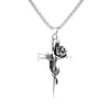 Wholesale Jewelry Retro Punk Navy Anchor Titanium Steel Pendant Necklace With Baking Paint Pattern Of Letters Numbers Text