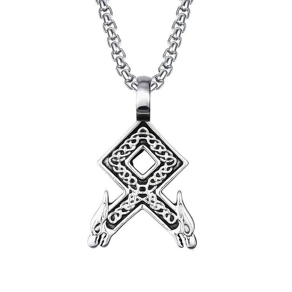 Wholesale Jewelry Retro Punk Navy Anchor Titanium Steel Pendant Necklace With Baking Paint Pattern Of Letters Numbers Text