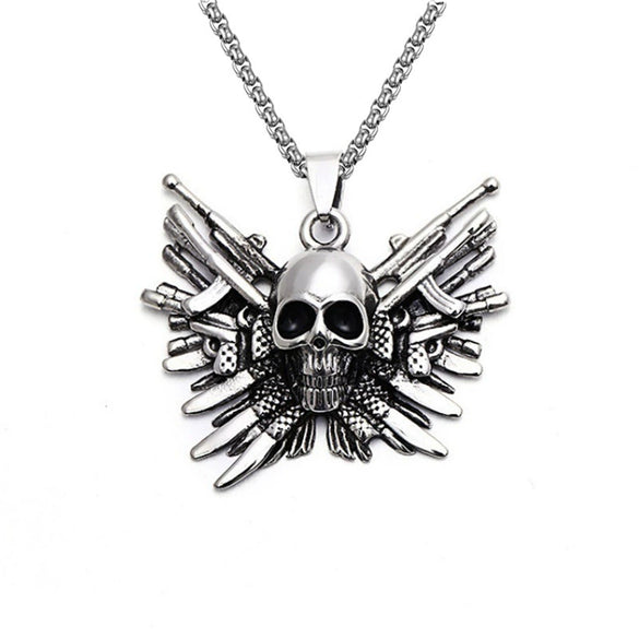 Wholesale Jewelry Retro Punk Navy Anchor Titanium Steel Pendant Necklace With Baking Paint Pattern Of Letters Numbers Text