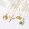 Wholesale Jewelry Retro Religious Cross Copper Electroplated Geometric Pendant Necklace For Women