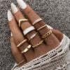 Wholesale Jewelry Retro Simple Style Alloy Pearl Drip Ring Electroplating