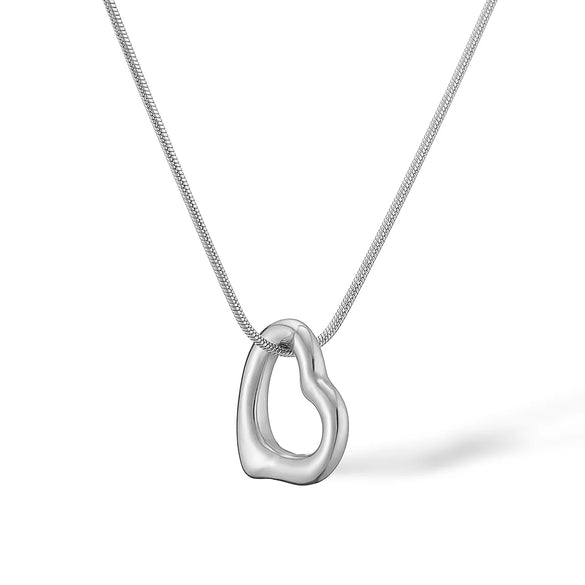 Wholesale Jewelry Retro Simple Style Commute Heart Shape 304 Stainless Steel Hollow Out