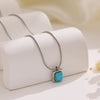 Wholesale Jewelry Retro Simple Style Square 304 Stainless Steel 18K Gold Plated Pendant Necklace