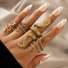 Wholesale Jewelry Retro Snake Animal Alloy Ring Electroplating Geometric Style Unisex