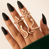 Wholesale Jewelry Retro Snake Animal Alloy Ring Electroplating Geometric Style Unisex