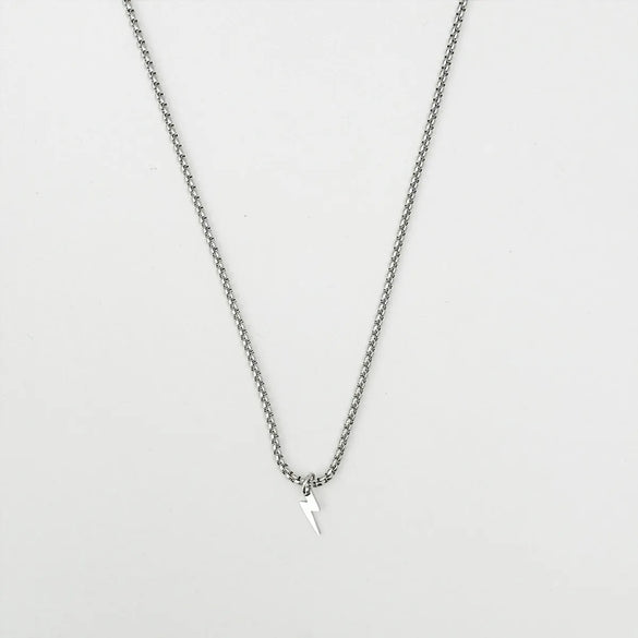 Wholesale Jewelry Retro Solid Color Titanium Steel Zircon 18K Gold Plated Plating Inlay Pendant Necklace