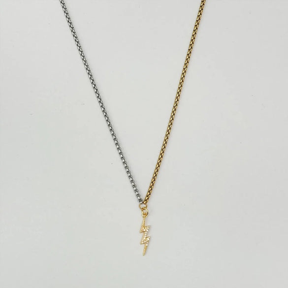 Wholesale Jewelry Retro Solid Color Titanium Steel Zircon 18K Gold Plated Plating Inlay Pendant Necklace