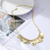 Wholesale Jewelry Retro Style Alloy Geometric Ancient Coin Multipendant Devil's Eye Necklace With Electroplating