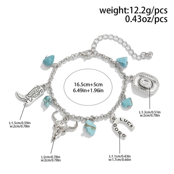 Wholesale Jewelry Retro Style Alloy Geometric Cow Head Clavicle Necklace For Women With Electroplating Treatment