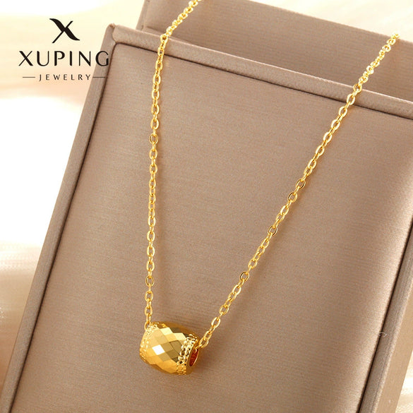 Wholesale Jewelry Retro Style Alloy Honeycomb Bow Geometric Ochain Pendant Necklace For Women With 5D Craft And Electroplating