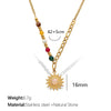 Wholesale Jewelry Retro Style Cat's Eye Natural Stone Pendant 316L Stainless Steel Electroplating Ladies Jewelry