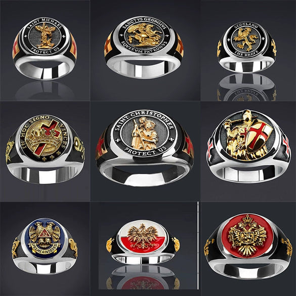 Wholesale Jewelry Retro Style Constellation Metal Electroplated Ring For Unisex