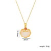 Wholesale Jewelry Retro Style Copper Electroplated Ochain Mixed Gem Inlay Safety Lock Clover Pendant Clavicle Chain For Women