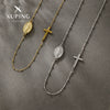 Wholesale Jewelry Retro Style Cross Titanium Steel Geometric Electroplated Necklace