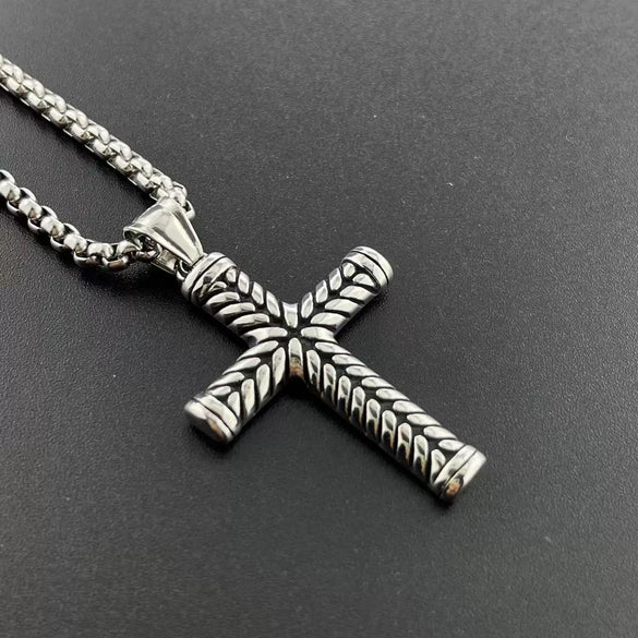 Wholesale Jewelry Retro Style Doll Pattern Stainless Steel Pendant Necklace With Polishing Treatment Unisex