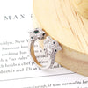 Wholesale Jewelry Retro Style Doubleheaded Leopard Open Bracelet Ring Set Made Of Environmental Protection Copper With Microinlaid Zircon And Electroplating Treatment