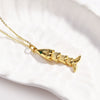 Wholesale Jewelry Retro Style Fish Koi Copper Zirconia Electroplating Pendant Necklace For Women