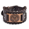 Wholesale Jewelry Retro Style Fivepointed Star Alloy And Cowhide Bracelet For Men Electroplated