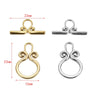 Wholesale Jewelry Retro Style Flower Pattern Stainless Steel Obuckle Necklace And Bracelet With Electroplating